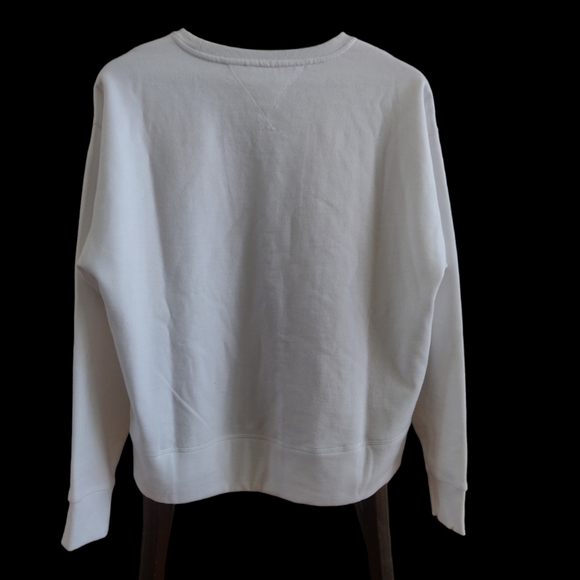 TOMMY HILFIGER Sport Warm Women's Logo Print White Sweatshirt. Size L - Picture 2 of 6